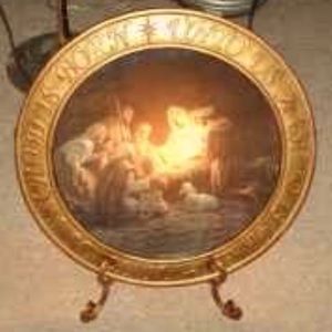 ISO - Nativity Scene Decorative Lighted Plate